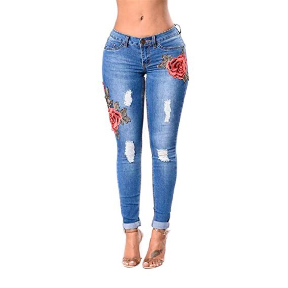 Distressed jeans